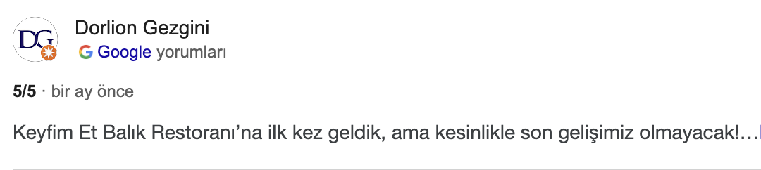 Müşteri Yorumu